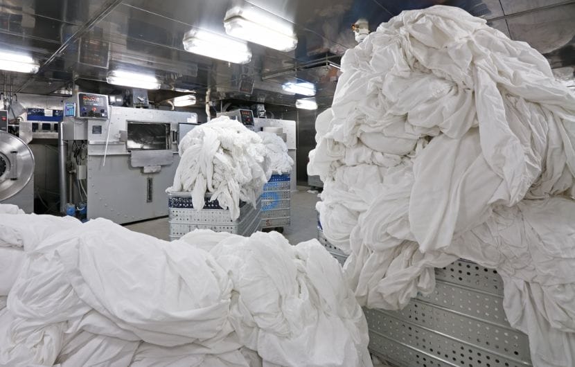hotel linen laundry room