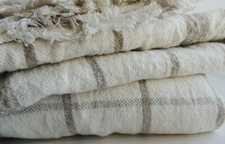A Folded Woven Blanket