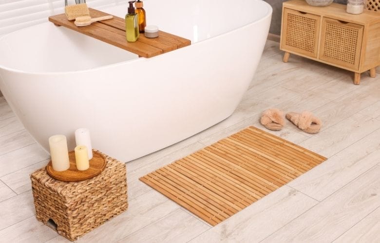 A Wooden Bath Mat
