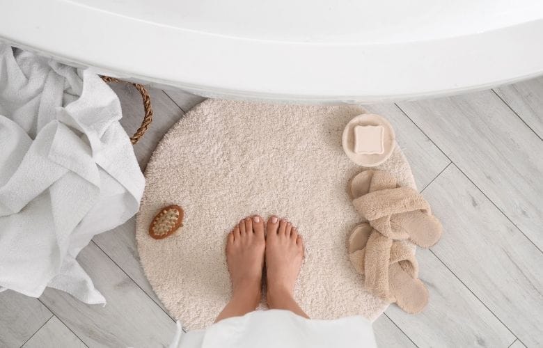 A Round Bath Mat