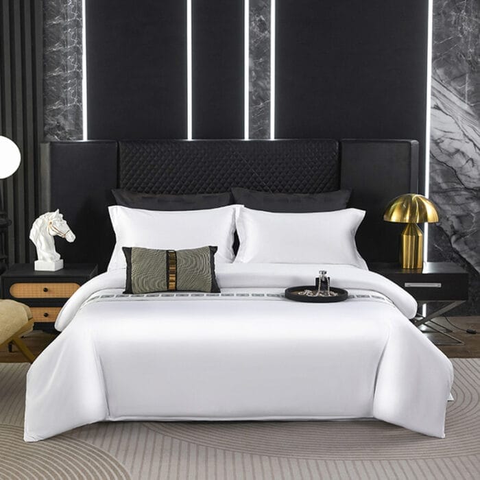 white bedding set